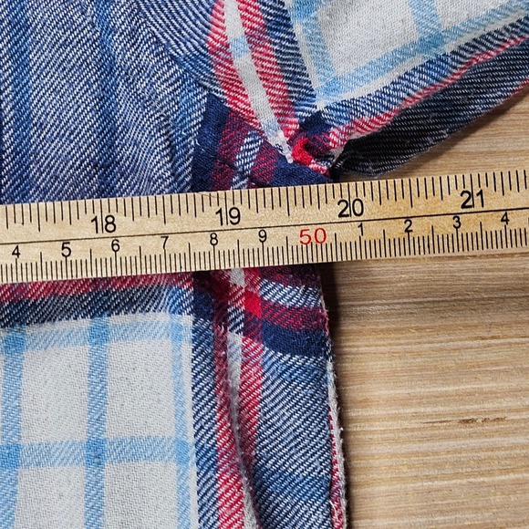 Polo Ralph Lauren Plaid Flannel Utility Workshirt Mens Size M Blue Red White - Picture 5 of 10